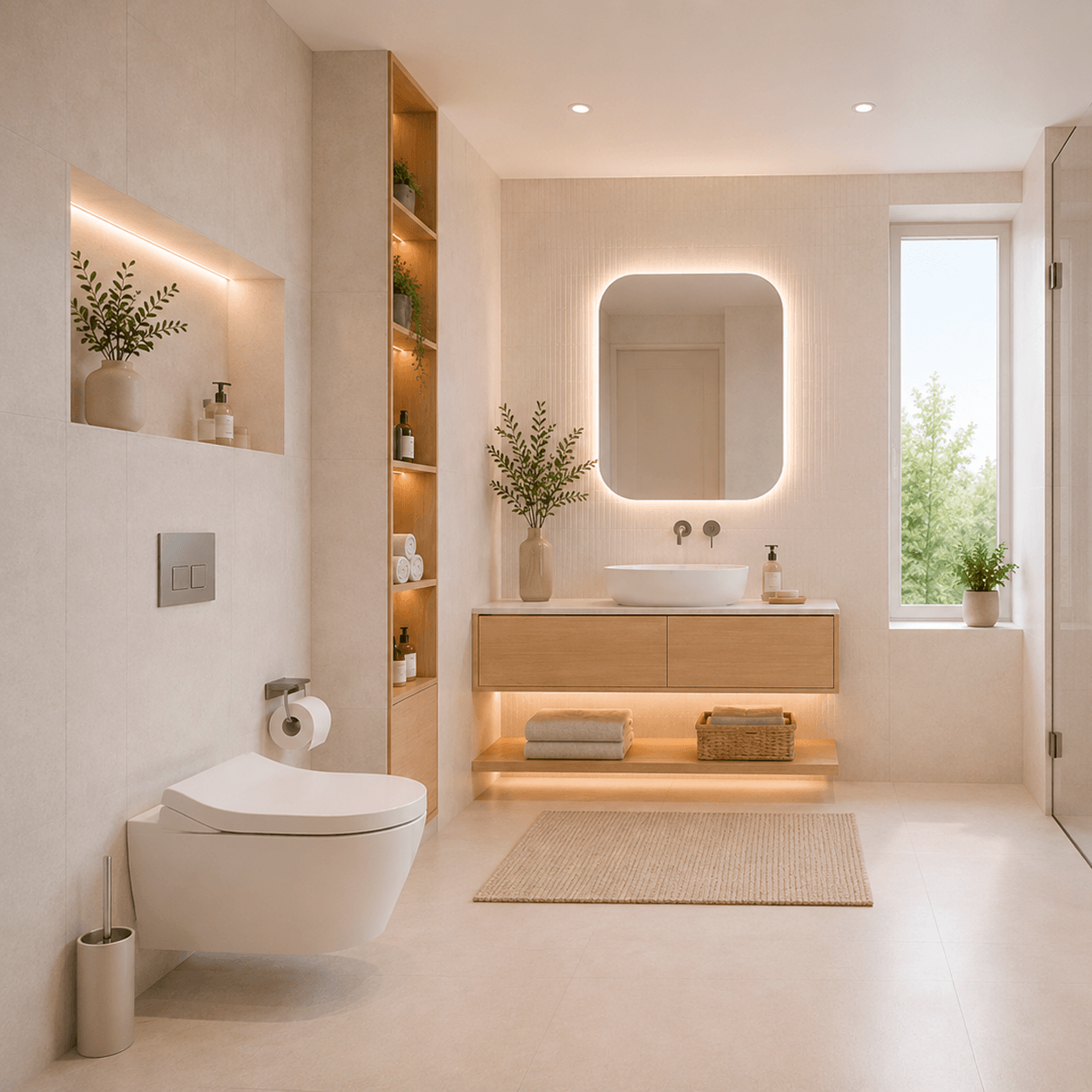AVINOVA M1 in einem minimalistisch gestalteten Badezimmer